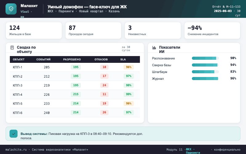 Отчёт за период — Система Малахит